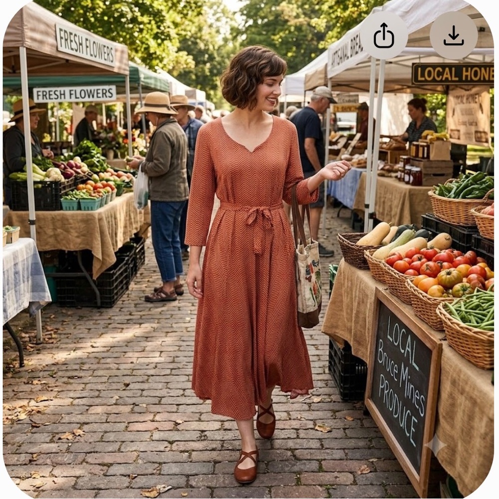 Elegant Rust Maxi Dress